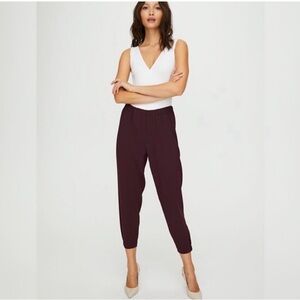Babaton Deep Burgundy Ankle Pants
